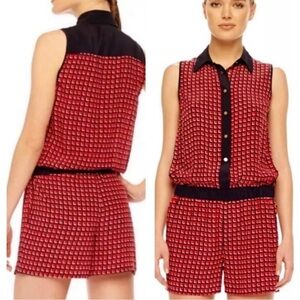 Michael‎ Kors Red and Navy Romper Size Medium